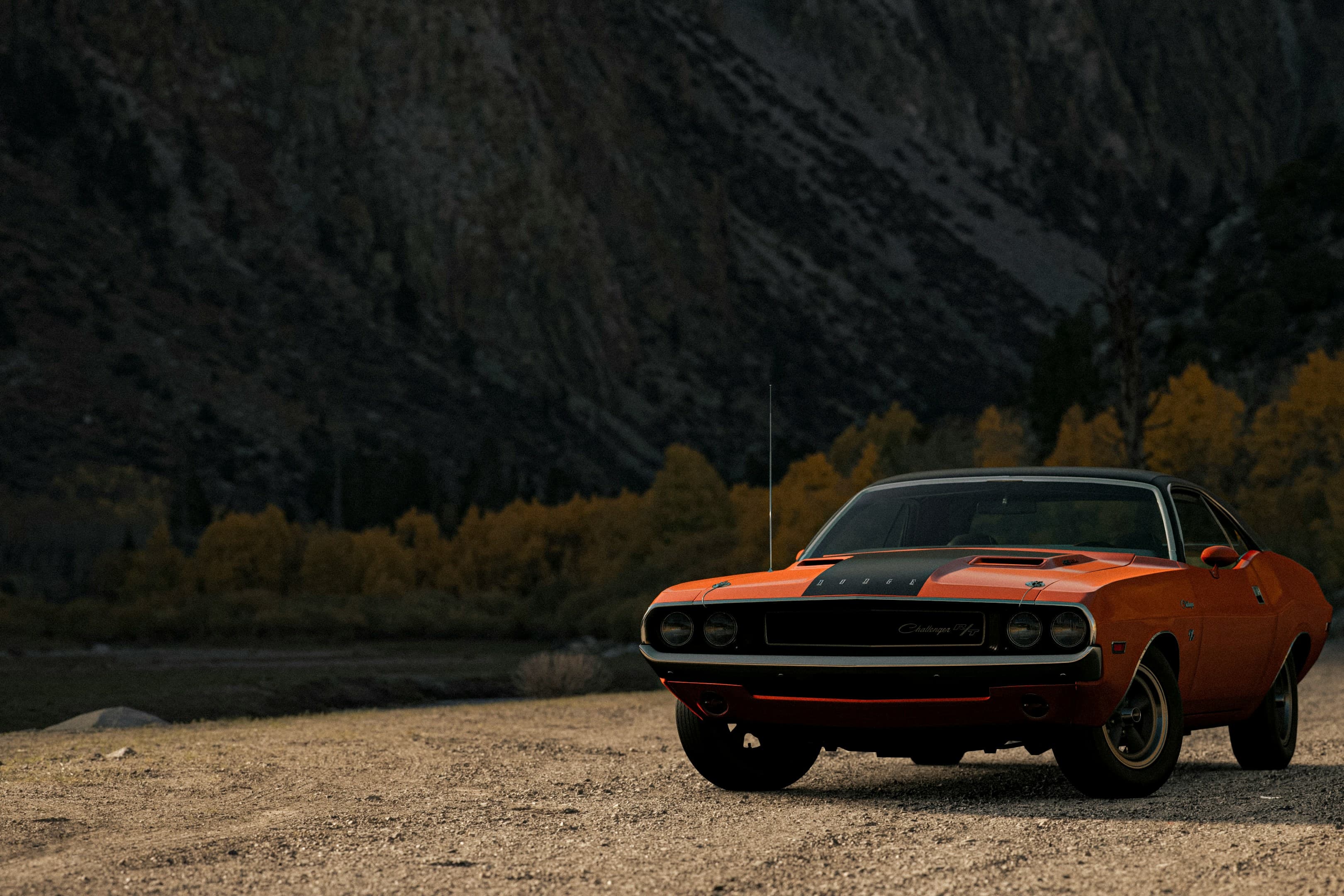 1972 Chevrolet Chevelle on coastal highway at dusk